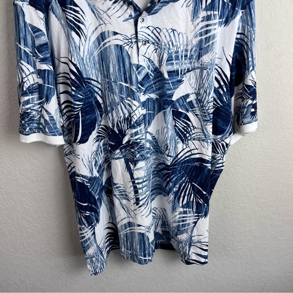 NEW NWT Robert Graham Men’s Polo Shirt Tropical Palm Print - Picture 5 of 12
